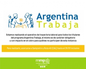Operativo de trayectoria laboral para beneficiarios de Argentina Trabaja