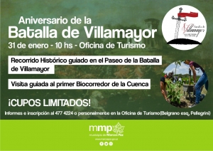 Jueves 31 de enero, recorrido histórico por el Paseo de Batalla de Villamayor