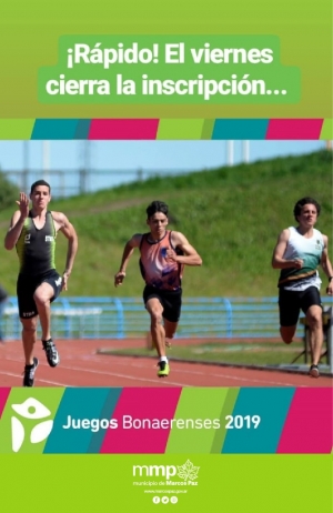 Se extendió hasta el viernes 3 de mayo la inscripción para los Juegos Bonaerenses 2019