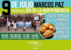 El 9 de Julio Marcos Paz festeja el Día de la Independencia