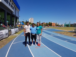 Alumnos de la escuela Municipal de Atletismo, en el Grand Prix Sudamericano