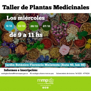 Taller de Plantas Medicinales en el Jardín Botánico Municipal