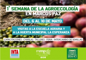 Del 6 al 10 de mayo, 1° Semana de la Agroecología en Marcos Paz