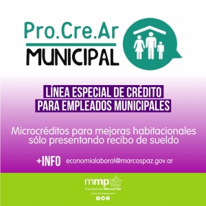Línea especial de crédito para empleados municipales de ProCreAr Municipal