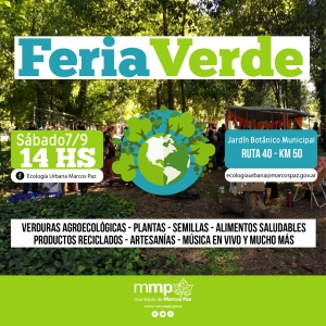 Nueva edición de la Feria Verde el 7 de septiembre