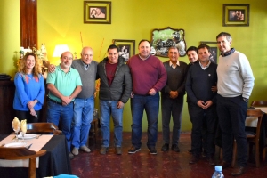 Curutchet, con intendentes de la Cuelca Alta en Las Heras