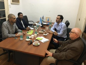 Visita de representantes de Marcos Paz a la Embajada del Congo