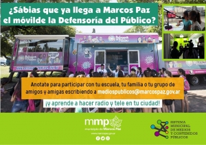 Defensoría del Público móvil, en Marcos Paz