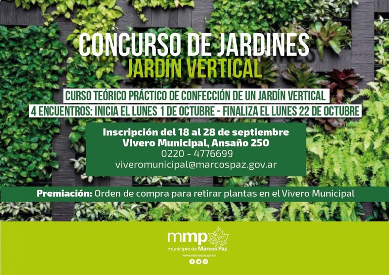 Concurso de Jardines y Curso para la confección vertical