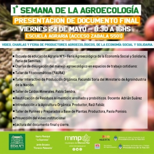 Cierre de la 1ra Semana de la Agroecología en Marcos Paz