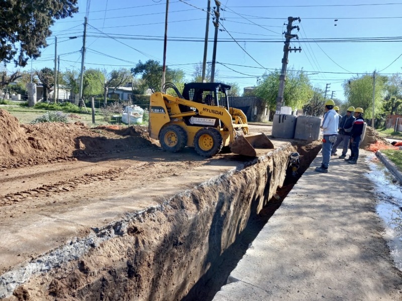 Ampliación de la red cloacal en el barrio Gándara