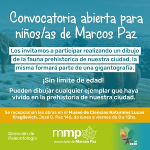 Convocatoria abierta a niños y niñas de Marcos Paz