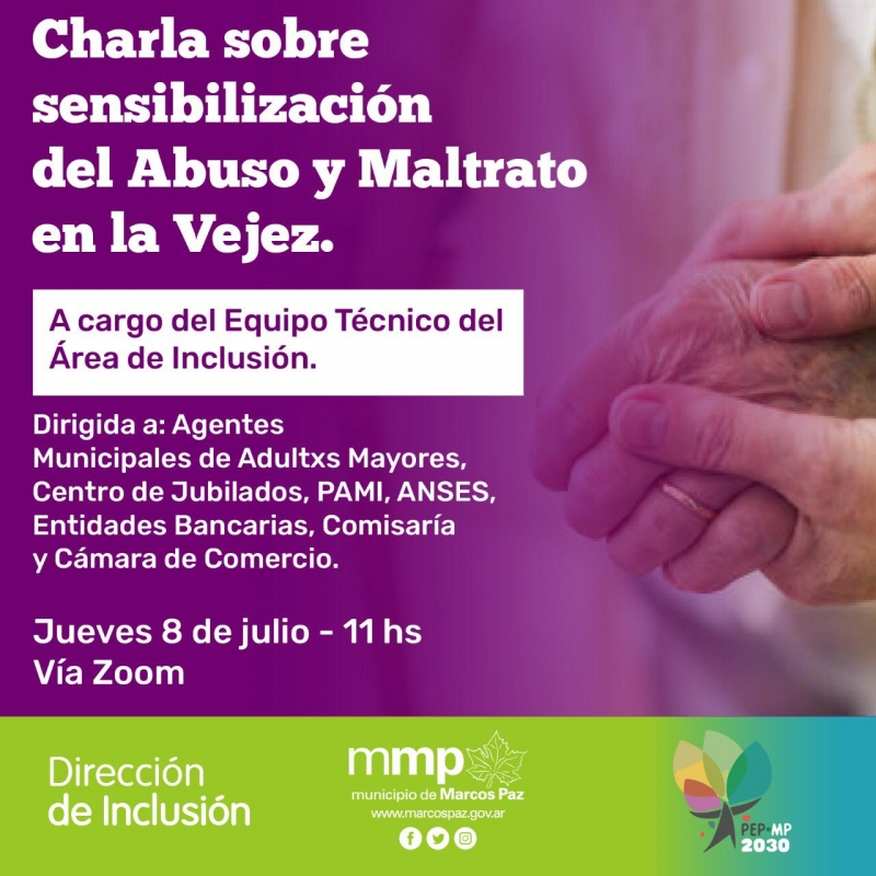 Charla sobre sensibilización del Abuso y Maltrato en la Vejez