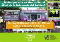 Sábado 5, última jornada abierta a las familias del móvil de la Defensoría del Público