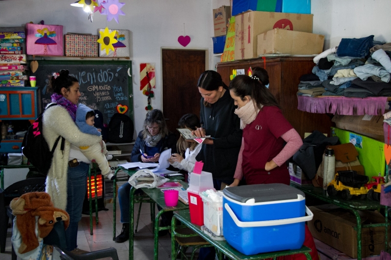 Posta sanitaria en la UMI del barrio La Capilla