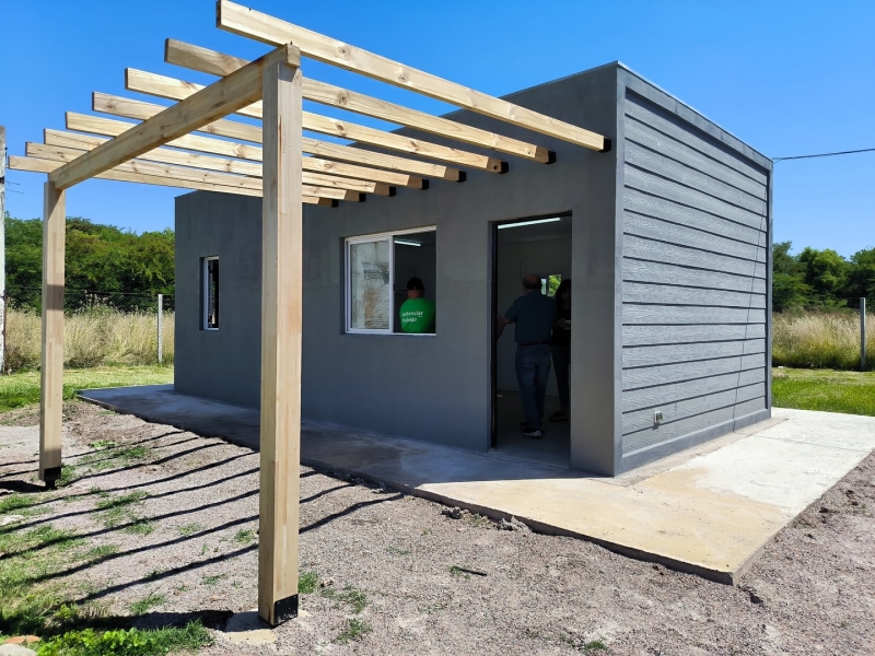 Casa modular en el Predio Productivo Municipal