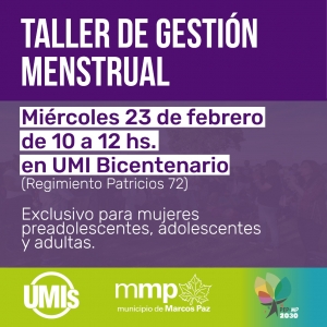 Taller de Gestión Menstrual