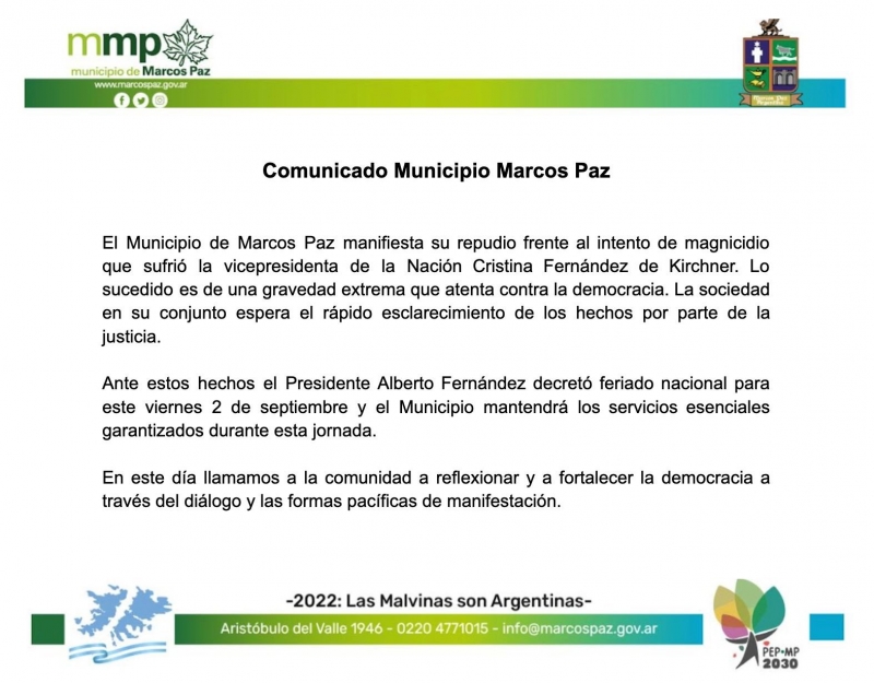 Comunicado oficial