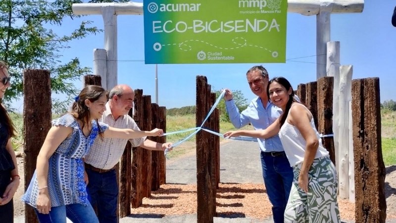 Nueva eco bicisenda en Marcos Paz
